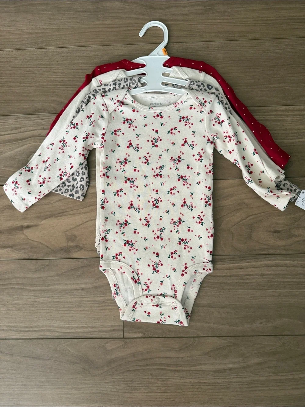 Carters 3 pack long sleeve bodysuits